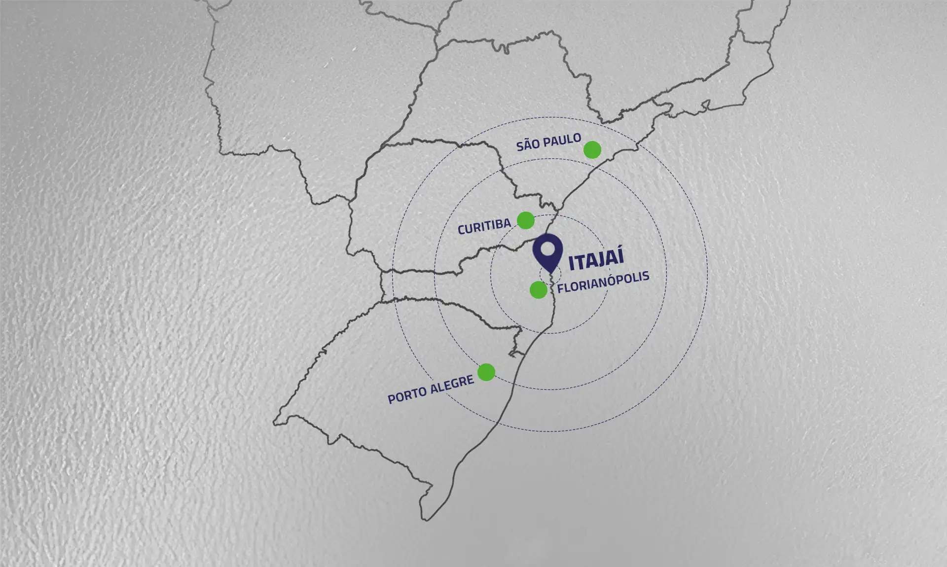 Mapa de localização estratégica da SC Portos